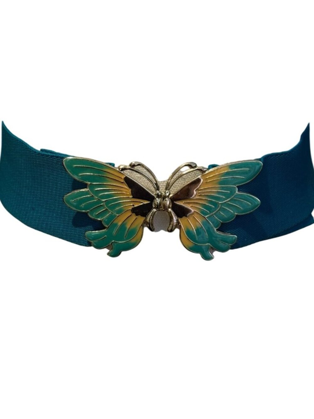 Vintage Butterfly Elastic Statement Belt Y2K Fairycore Fae Whimsy Festival Boho